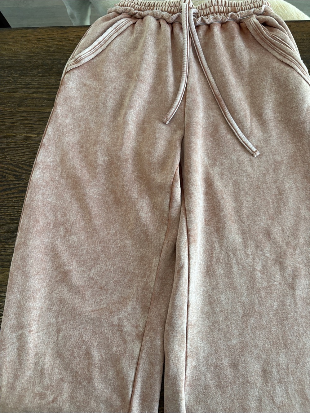 Zenana Acid Washed Palazzo Pants Cropped & Wide leg in Color Rust Size Small - Picture 5 of 8